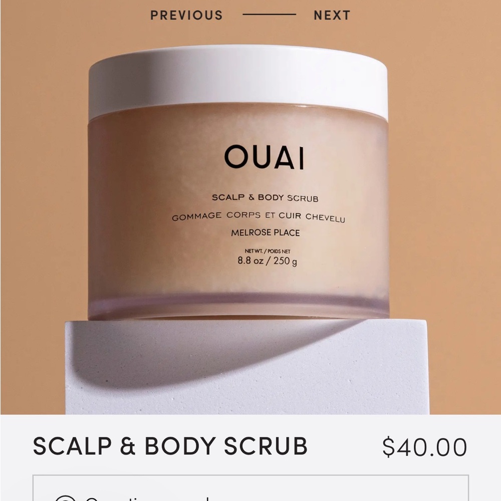 NEW w/o box. OUAI Exfoliating Scalp & Body Scrub